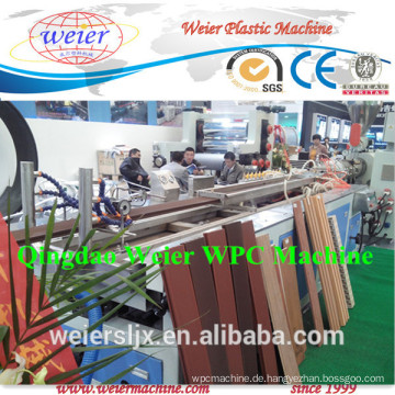 wpc plastic wood profile extruder machine manufacture; wood polymer floor fence making machine